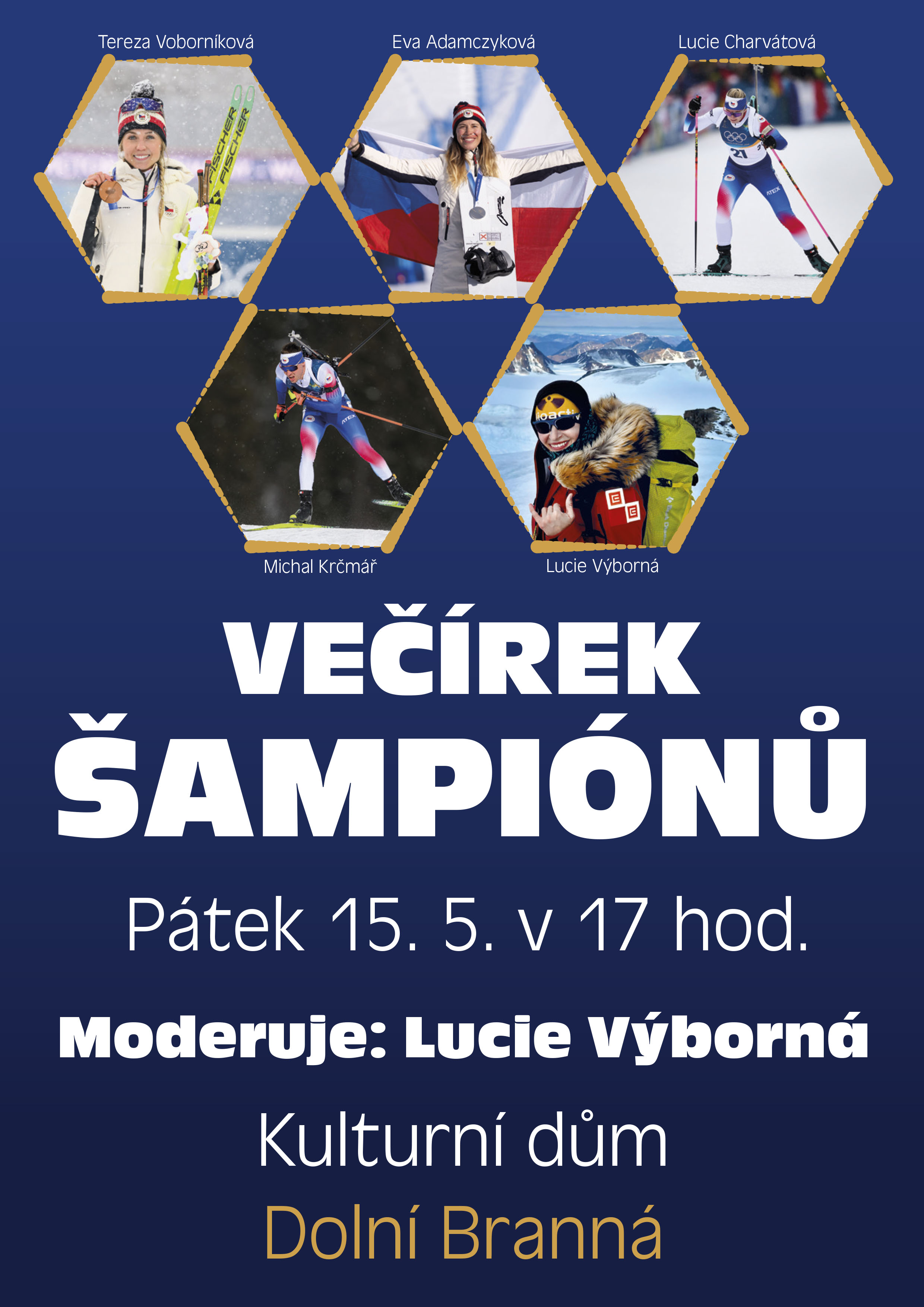 Pozvánka na besedu VEČÍREK ŠAMPIÓNŮ